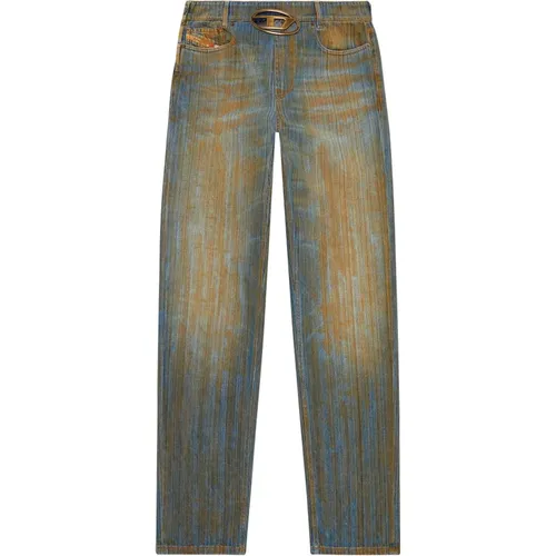 Street Style Gerades Jeans , Herren, Größe: W34 - Diesel - Modalova
