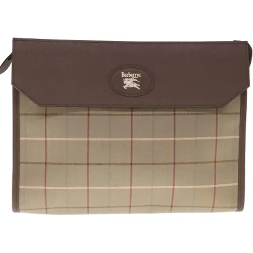 Pre-owned Canvas clutches , female, Sizes: ONE SIZE - Burberry Vintage - Modalova