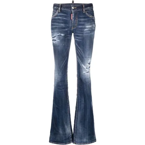 Ausgestellte Zerrissene Jeans , Damen, Größe: M - Dsquared2 - Modalova