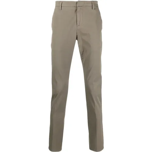 Stilvolle Dove Grey Slim-fit Hose , Herren, Größe: W31 - Dondup - Modalova