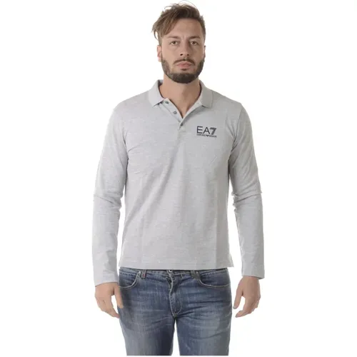 Klassisches Polo Shirt für Männer , Herren, Größe: L - Emporio Armani EA7 - Modalova