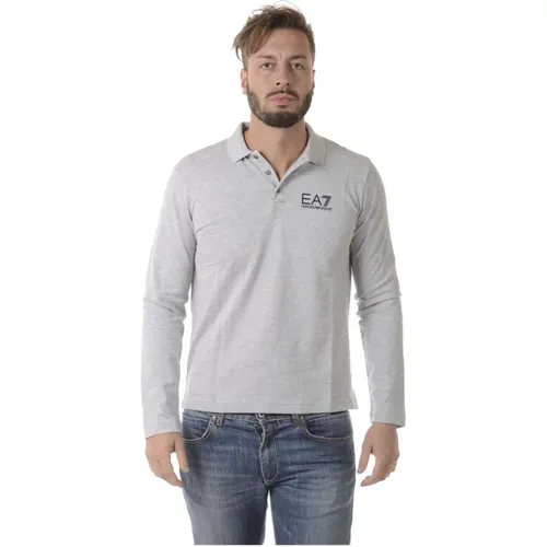 Klassisches Polo Shirt für Männer , Herren, Größe: S - Emporio Armani EA7 - Modalova