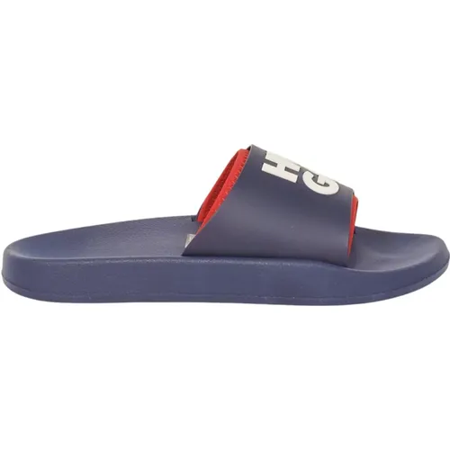 Slider Sandals , male, Sizes: 6 UK, 10 UK, 7 UK, 8 UK, 9 UK - Hugo Boss - Modalova