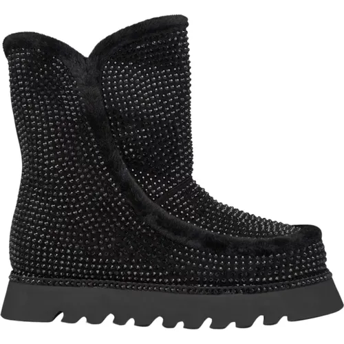 Glitter Fell Bootie , Damen, Größe: 41 EU - Alma en Pena - Modalova