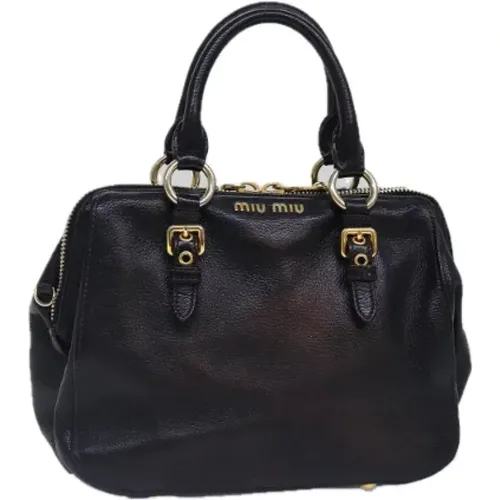 Pre-owned Leather handbags , female, Sizes: ONE SIZE - Miu Miu Pre-owned - Modalova