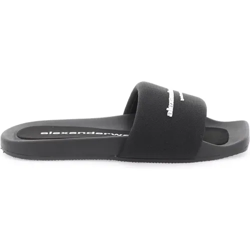 Logo Strap Gummisandalen , Damen, Größe: 39 EU - alexander wang - Modalova