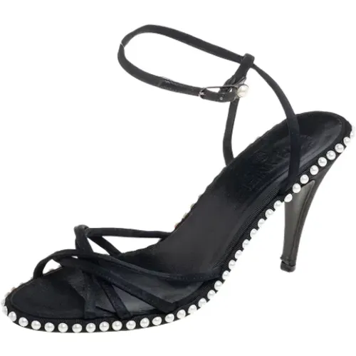Pre-owned Satin sandals , female, Sizes: 6 1/2 UK - Chanel Vintage - Modalova