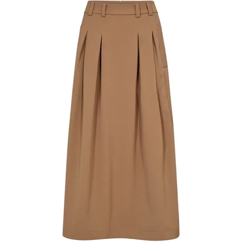 Pleat Skirt with Belt Loops and Pockets , female, Sizes: XS, L, XL, M, S - Co'Couture - Modalova