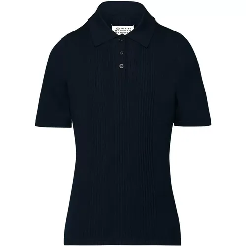 Four-Stitch Cotton Polo Shirt , male, Sizes: L, M - Maison Margiela - Modalova