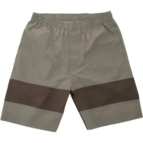 Grey Cotton Elastic Waist Shorts , male, Sizes: L, M - Craig Green - Modalova