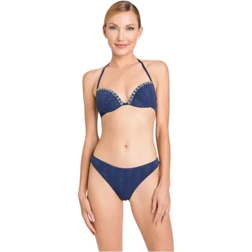 Blaues Sea Push-up Bikini Set , Damen, Größe: M - Twinset - Modalova