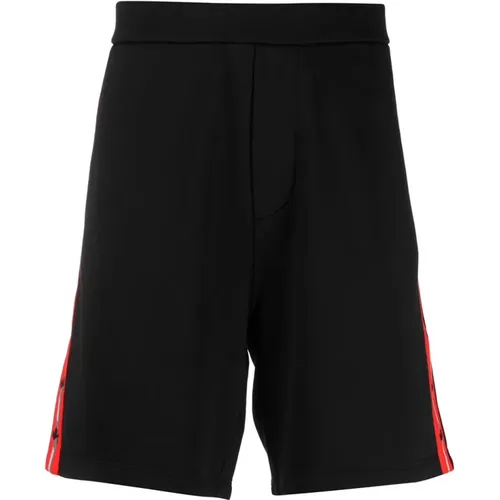 Maple Leaf Side Stripe Shorts , male, Sizes: L - Dsquared2 - Modalova