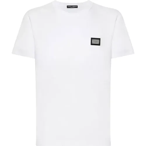 Stilvolles Weißes T-Shirt für Männer , Herren, Größe: 3XL - Dolce & Gabbana - Modalova