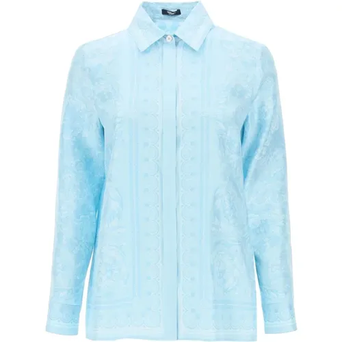 Casual Button-Up Shirt , female, Sizes: M, S - Versace - Modalova