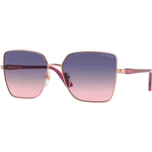 Rose Gold Blue Pink Sonnenbrille , Damen, Größe: 58 MM - Vogue - Modalova