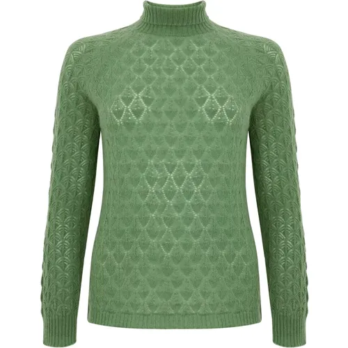 Grüne Kaschmir Pullover Kollektion , Damen, Größe: XS - Tabaroni Cashmere - Modalova