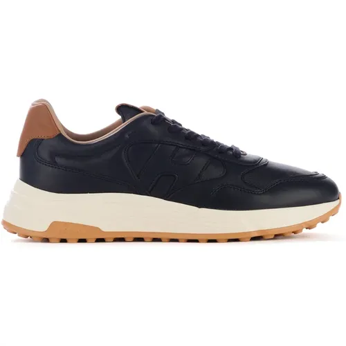 Leather Hyperlight Sneaker with Leather Details , male, Sizes: 6 1/2 UK, 8 UK, 9 1/2 UK, 7 UK, 9 UK, 10 UK - Hogan - Modalova