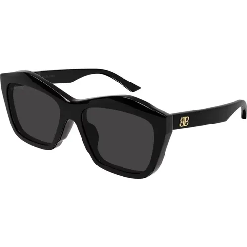 Schwarze Graue Sonnenbrille - Balenciaga - Modalova