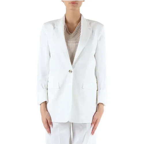 Linen and Viscose Stretch Jacket , female, Sizes: M, L, XL - Boss - Modalova