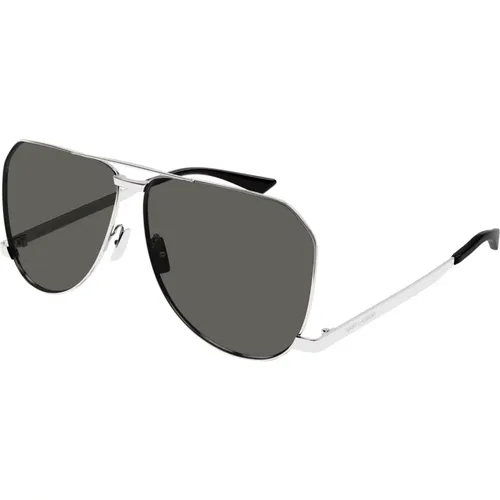 Silber Staub Sonnenbrille , Herren, Größe: 61 MM - Saint Laurent - Modalova