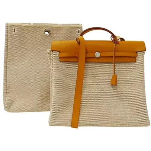 Pre-owned Canvas shoulder-bags , female, Sizes: ONE SIZE - Hermès Vintage - Modalova