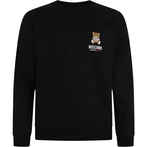 Schwarzer Sweatshirt mit Langen Ärmeln - Moschino - Modalova
