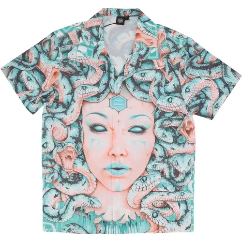 Medusa Bowling Shirt Acquamarine , Herren, Größe: XL - Dolly Noire - Modalova