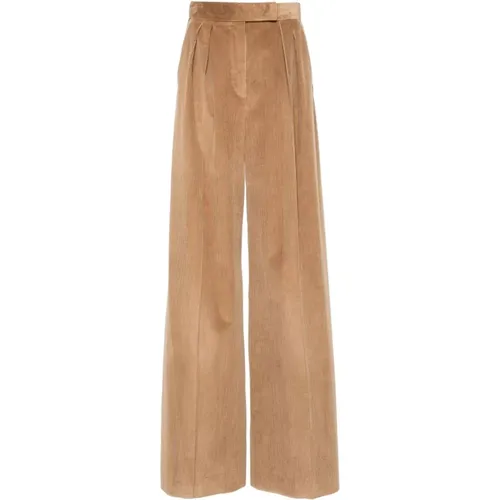 Kamel Cordhose Weites Bein , Damen, Größe: 3XS - Max Mara - Modalova