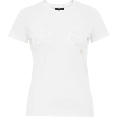 Women's Clothing T-Shirts & Polos Ss23 , female, Sizes: L - Elisabetta Franchi - Modalova