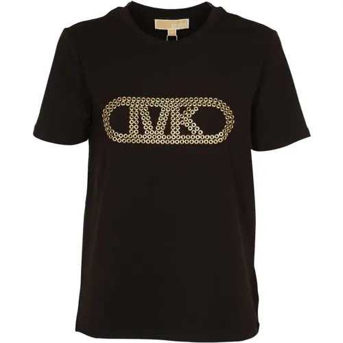 Schwarzer Pullover mit Grommet Empire Tee - Michael Kors - Modalova