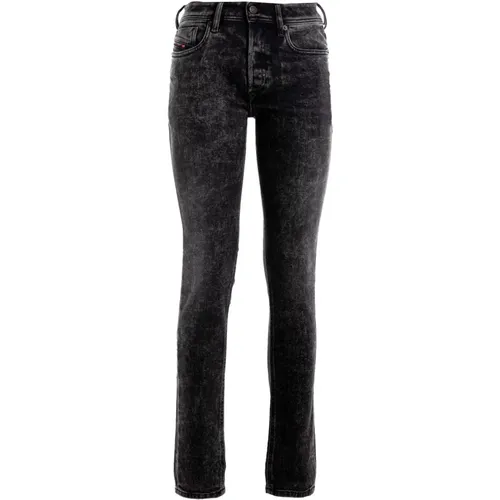 Schwarze Slim Fit Denim Jeans - Diesel - Modalova