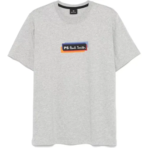 Graues Jersey-Logo-T-Shirt , Herren, Größe: XL - Paul Smith - Modalova