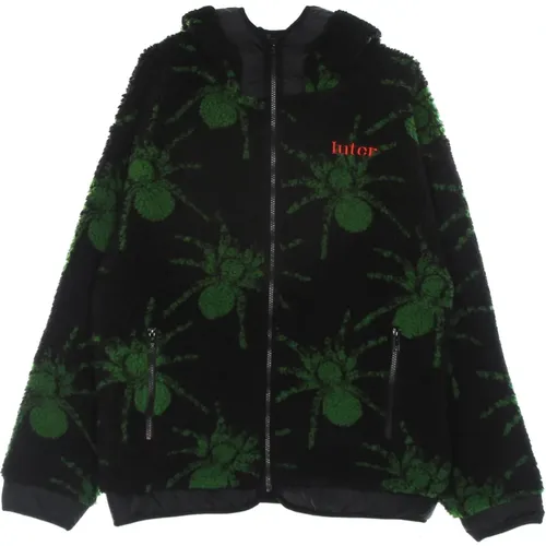 Spider Fur Zip Hoodie Schwarz , Herren, Größe: M - IUTER - Modalova