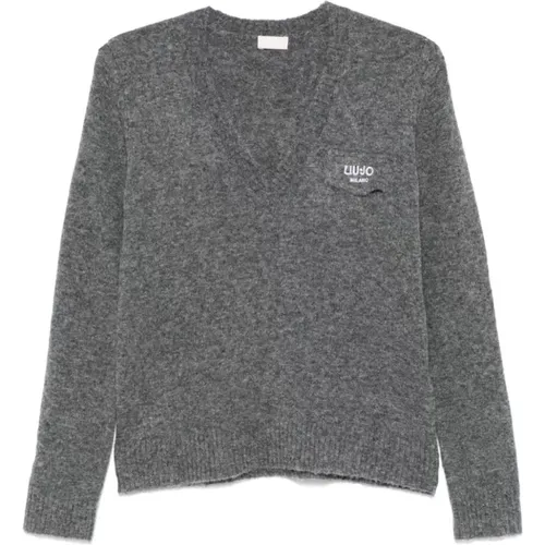 Graue Pullover Kollektion , Damen, Größe: M - Liu Jo - Modalova