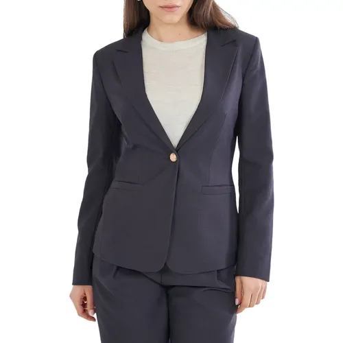 Anthrazit Blazer für moderne Frauen , Damen, Größe: L - YES ZEE - Modalova