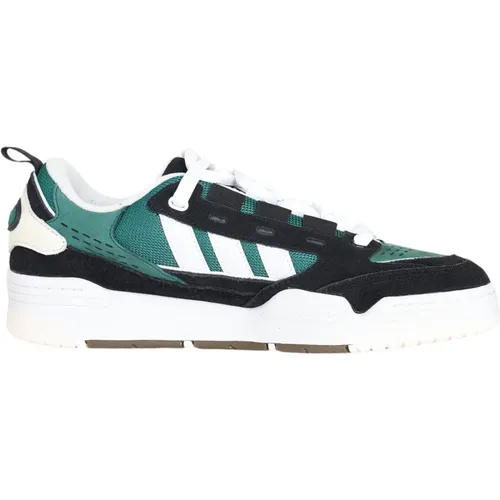 Schwarze Ledersneaker College-inspirierter Stil , Herren, Größe: 44 2/3 EU - adidas Originals - Modalova