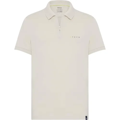 Polo aus Performance-Piqué , Herren, Größe: 2XL - Boggi Milano - Modalova