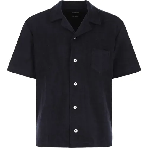 Navy terry shirt , male, Sizes: L, M - Howlin' - Modalova