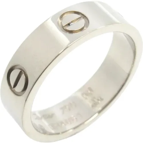 Pre-owned Silver rings , female, Sizes: ONE SIZE - Cartier Vintage - Modalova