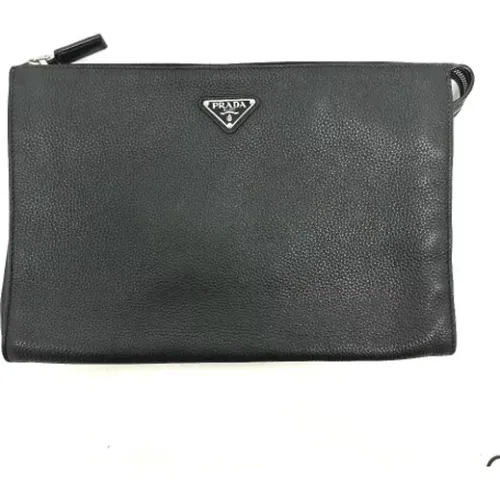 Pre-owned Leather clutches , male, Sizes: ONE SIZE - Prada Vintage - Modalova