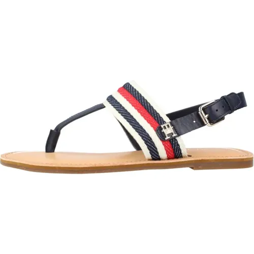 Stilvolle Flache Sandalen , Damen, Größe: 37 EU - Tommy Hilfiger - Modalova