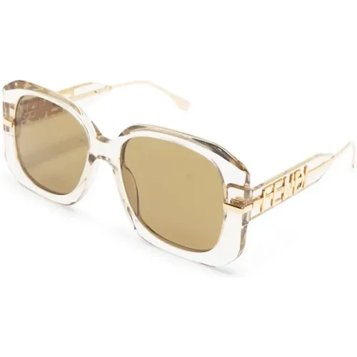 Fe40065I 57E Sunglasses , female, Sizes: 55 MM - Fendi - Modalova
