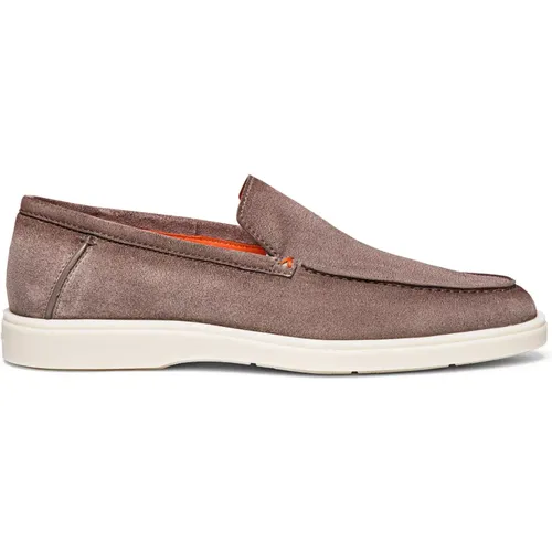 Suede Loafer , Herren, Größe: 41 EU - Santoni - Modalova