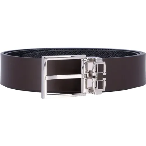 Adjustable Reversible Leather Belt , male, Sizes: 115 CM, 110 CM, 105 CM - Salvatore Ferragamo - Modalova