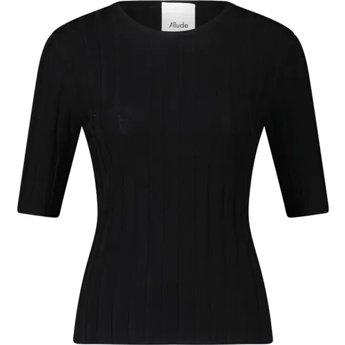 Merino Wool Knit Shirt , female, Sizes: XL, M, XS - allude - Modalova