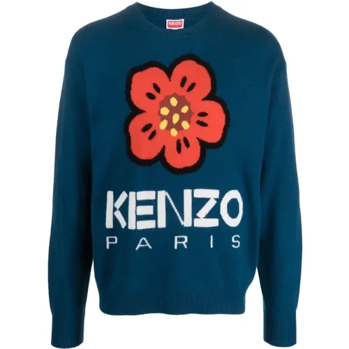 Round-neck Knitwear,Metallic Pinafore Sweaters - Kenzo - Modalova