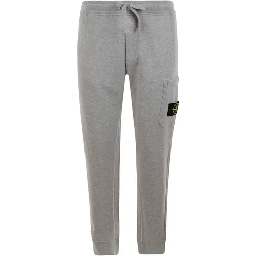 Grey Heavy Cotton Sweatpants , male, Sizes: M, XL - Stone Island - Modalova