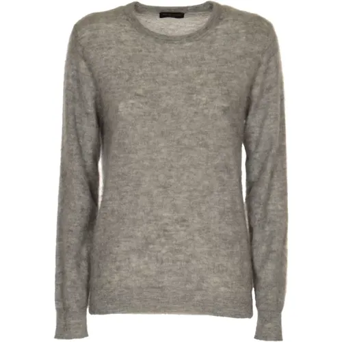 Grey Sweaters for Men , male, Sizes: S - Roberto Collina - Modalova