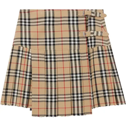 Short Wool Skirt , female, Sizes: 3XS, S, XS, 2XS - Burberry - Modalova