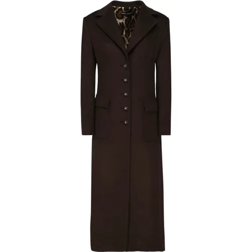 Wool Cashmere Coat , female, Sizes: M - Dolce & Gabbana - Modalova